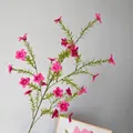 High-quality artificial pink long stem Vinca wildflowers for wedding floral decoration - Rose Red
