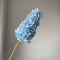 Single light blue pagoda-style artificial hydrangea branch for wedding decor - Light Blue