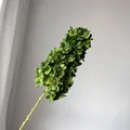 Detailed view of single stem green artificial pagoda hydrangea flower for wedding decor - Dark Green