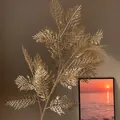Branche d'eucalyptus artificielle dorée élégante pour la décoration florale de Noël - Feuille Électroplaquée Dorée (Style 10)