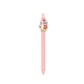 Cute pink retractable gel pen featuring a zodiac horse character for Chinese New Year - Pink