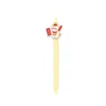 Yellow retractable gel pen featuring a cute cartoon horse decoration for New Year gift - Yellow