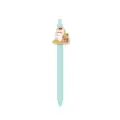 Cute horse retractable gel pen in light blue with festive money bag charm - Green