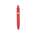 Mini red portable gel pen featuring a creative Get Rich slogan on the clip for daily use - 0.7mm / Red
