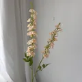 Élégante branche de pied-d'alouette artificiel à 2 branches pour décoration de mariage - Champagne