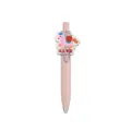 Pink cartoon gel pen with a cute horse charm and red apple design for students - Bullet Tip / Pale Pink (Safety Soon)