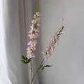 Tiges de delphinium artificiel rose réaliste avec deux branches de fleurs pour décoration - Rose