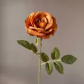 Einzelner künstlicher Rosenstiel in gebranntem Orange für Hochzeitsdeko - Gebranntes Orange