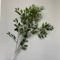 High-quality artificial green banyan leaves branch for wedding and interior home decor - Dark Green