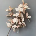 Natuurgetrouwe kunstmatige Pingzhen bladertak in crème en oranje voor bruiloft - Hazelblad / 80cm / Licht Champagne