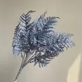 Elegant artificial silver fern leaf spray for stylish home floral arrangements - Haze Blue