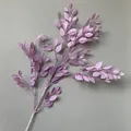 Decorative artificial purple banyan leaf spray for wedding and event venue decor. - Purple