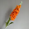 Tallo de jacinto naranja artificial con capullos flocados para hogar, 82 chars - Naranja