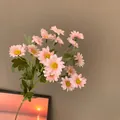 Elegant artificial pink daisy bouquet in French style for wedding and home decor - Daisy / Pink