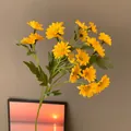 Realistic faux yellow daisies branch for French Monet garden style wedding flower decor - Daisy (Yellow)