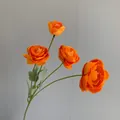 Naturgetreue orangefarbene künstliche Persische Butterblume mit 4 Köpfen für Deko - Orange