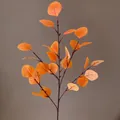 Kunstmatige oranje eucalyptus appelblad tak voor herfst huisdecoratie en bruiloft evenementen - Oranje