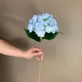Einzelner Stiel künstliche hellblaue Hortensie für Hochzeit und Heimdekoration Zweck - Blau