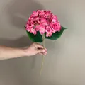 Ein Stiel naturgetreue pinkfarbene künstliche Hortensie für eine Hochzeitsdekoration - Rosenrosa