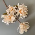 Elegante champagnerfarbene Kunstblumen aus Seide für Hochzeiten und Heimdekoration - 4-Kopf Lila Orchidee / Champagner