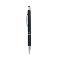 Professional black metal ballpoint pen with silver accents for business gift use - 1.0mm Black Ink / Black