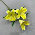 Realistic yellow tiger lily artificial flower branch for French garden wedding decor - Lily (Yellow)