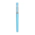 Bolígrafo roller de tinta líquida azul claro de secado rápido con tapa transparente - 0.5mm / Cuerpo Azul Cielo Tinta Negra