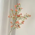 Realistic orange French Monet style artificial flowers for wedding and home decoration - Tall Branch Baby's Breath Wildflower (Orange)