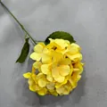 Artificial yellow hydrangea flower silk stem for Monet style wedding and home decor - Single Hydrangea Stem