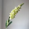 Elegant pale green artificial stock flower branch for French Monet style wedding decor - Violet / Green