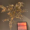 Branche de feuilles d'érable dorées artificielles pour arrangements floraux du Nouvel An - Branche à Feuilles Fendues Dorée (No. 52)