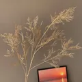 Élégante branche d'eucalyptus artificielle dorée pour les compositions florales de fête - Branche dense dorée multi-branches (74)