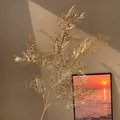 Élégante branche décorative dorée artificielle pour compositions florales et décoration - Feuille de Plume Dorée (N° 85)