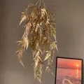 Élégante plante de fougère suspendue dorée artificielle pour la décoration murale - Style Feuille de Fougère Tombante (No. 98)