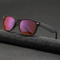 Occhiali da sole da uomo retrò anti-luce blu con lenti arancioni e protezione UV completa - PC (Rivestimento in Vero Film) / Montatura Nera Lente Arancione