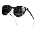 Stylish polarized photochromic sunglasses with black gradient frame and city reflection - Polarized / Black and Clear Gradient Frame Gray Lens