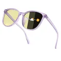 Professional purple frame photochromic polarized cycling sunglasses for sun protection - Polarized / Purple Frame Photochromic Yellow To Gray