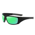 Gafas de sol deportivas polarizadas con lentes de espejo verdes para pesca y deporte - Estilo Deportivo Polarizado (3264) / Película Verde