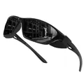 Occhiali da sole sportivi polarizzati neri per ciclismo, pesca ed escursionismo. - Polarizzato (Rivestimento in Vera Pellicola) / montatura nera con lenti grigie