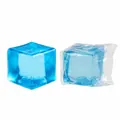 Blue 5.5cm maltose ice cube squishy stress relief toy in packaging - Cube Style (FC-365) / Bagged (1 Piece) / Blue