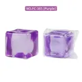 Large 5.5cm maltose ice cube squishy stress relief toy in semi-transparent purple - Cube Style (FC-365) / Bagged (1 Piece) / Purple