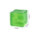 Large 5.5cm green translucent maltose ice cube squishy toy slow rebound stress relief cube - Cube Style (FC-365) / Bagged (1 Piece) / Green
