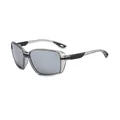 Occhiali da sole polarizzati quadrati per ciclismo sportivo con montatura grigia unisex. - polarizzato / Montatura Grigio Trasparente Lente Argento Specchio (2003)