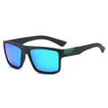 Occhiali da sole polarizzati da ciclismo con lenti a specchio blu e montatura nera - Montatura Nera Specchio Verde
