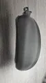 Étui à lunettes de soleil tissé noir semi-rigide avec fermeture éclair et mousqueton robuste - Noir