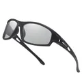 Premium outdoor sports polarized sunglasses with black frame and silver mirrored lenses - Polarized / Black Frame Photochromic Grey