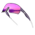 Occhiali da ciclismo lavanda con lenti specchiate rosa e design a macchie. - polarizzato / Montatura Viola Lenti Specchiate Viola