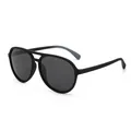 Polarisierte Flieger-Sonnenbrille in Mattschwarz für Outdoor-Sport und das Angeln. - Polarisiert / Schwarzer Rahmen Graue Gläser