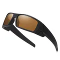 Lunettes de soleil sport polarisées avec monture noir mat et verres ambrés cyclisme - Polarisé / Monture Noire Verres Thé