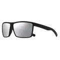 Premium outdoor sports polarized sunglasses with silver lenses and black square frame. - Black Frame Silver Mirror / Polarized